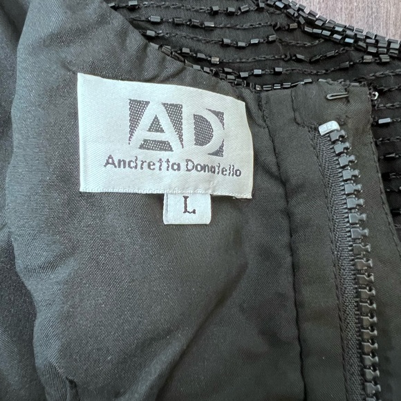 ANDRETTA DONATELLO Retro Black Beaded Whimsigoth Witchy Corsette Camisol… - Picture 11 of 14